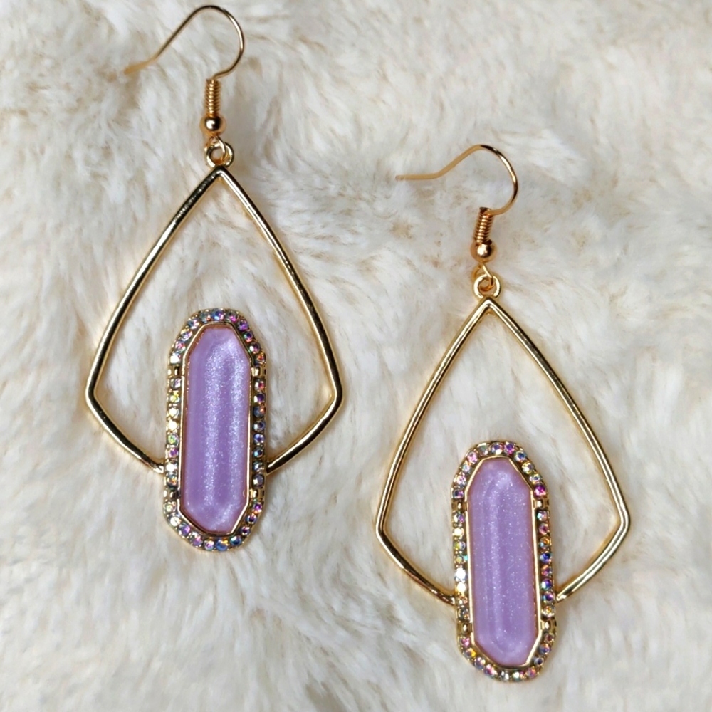 Large Glitzy Dangle Earrings